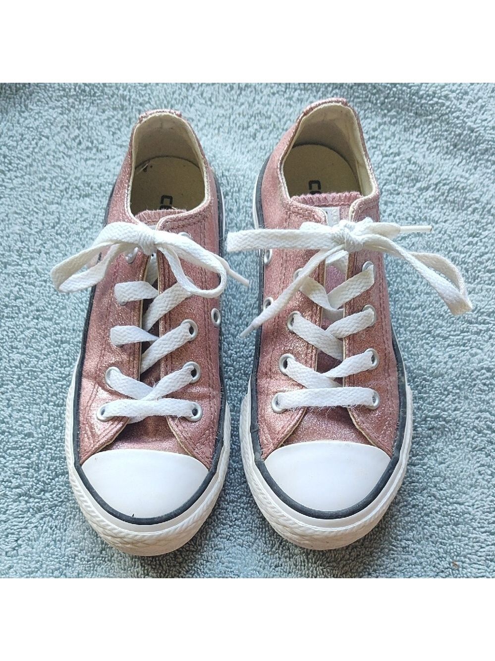 Pink and White Low-Top Sneakers